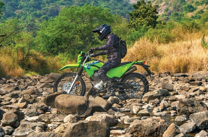 Kawasaki KLX230 rock crawling